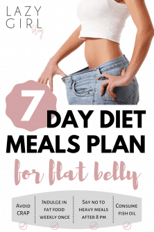 7-Day Diet Meals Plan For Flat Belly