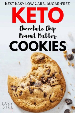 Easy Low Carb Keto Chocolate Chip Peanut Butter Cookies