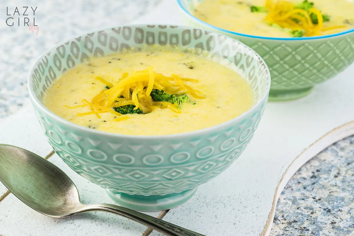 Low Carb Creamy Broccoli Cheese Soup recipe.