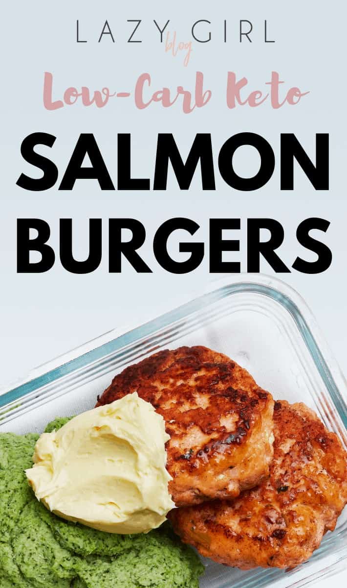 Low-Carb Keto Salmon burgers.