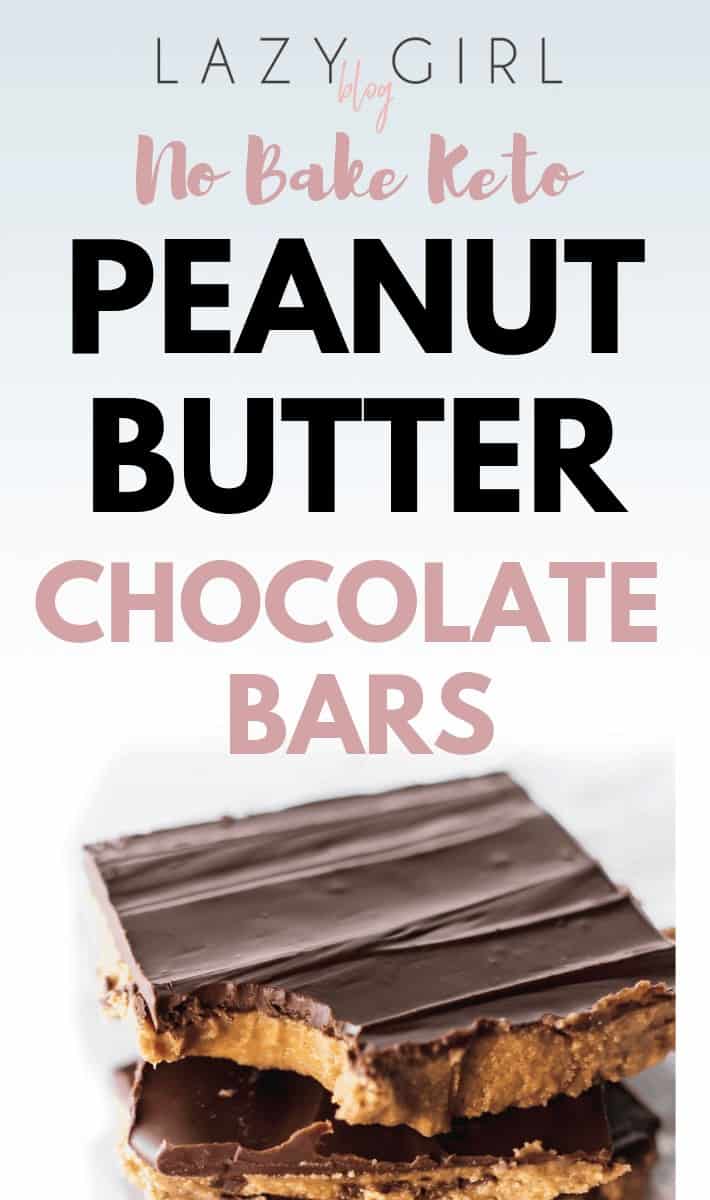 No Bake Keto Peanut Butter Chocolate Bars