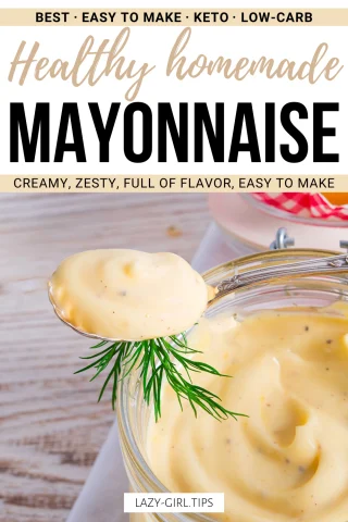 Healthy Homemade Keto Mayonnaise.