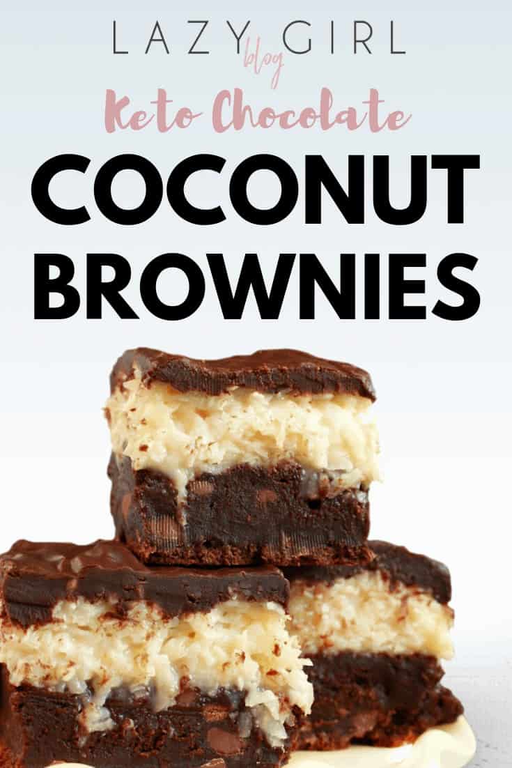 Keto Chocolate Coconut Brownies.