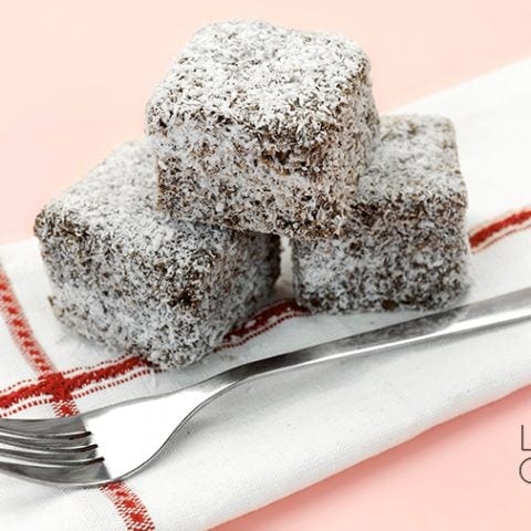 Keto Lamingtons - Best Low Carb Chocolate Coconut Cake Bites image