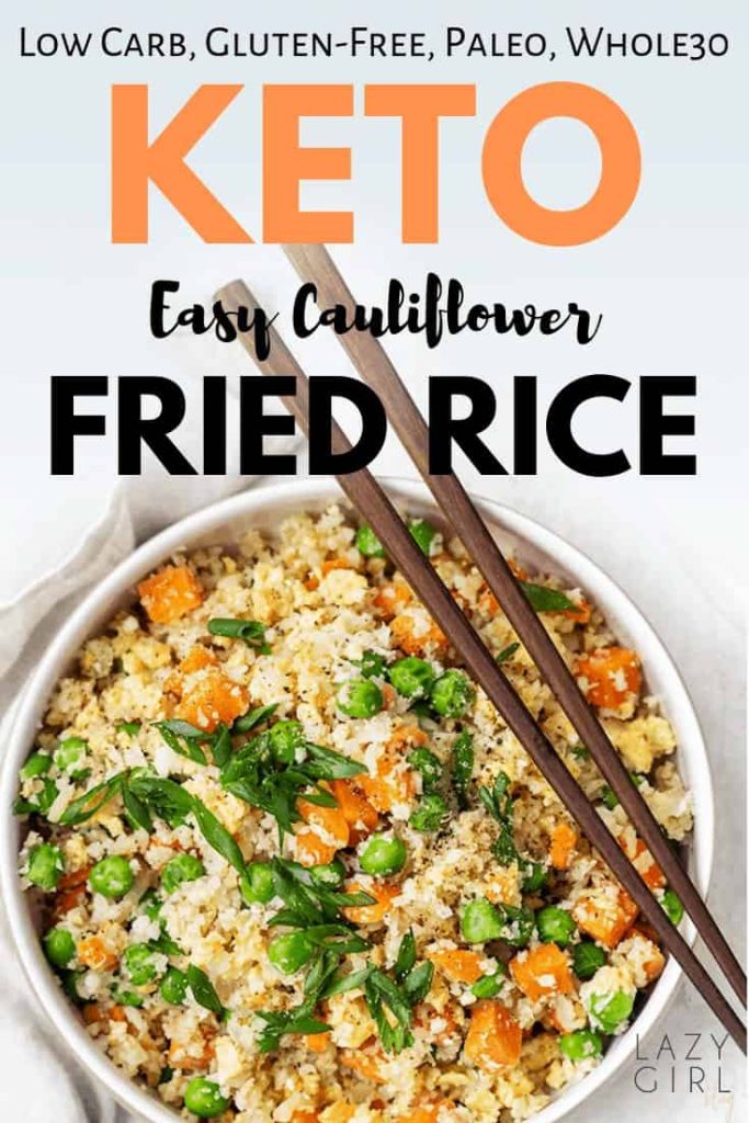 Easy Keto Cauliflower Fried Rice.