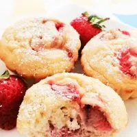Best Keto Coconut Strawberry Muffins.