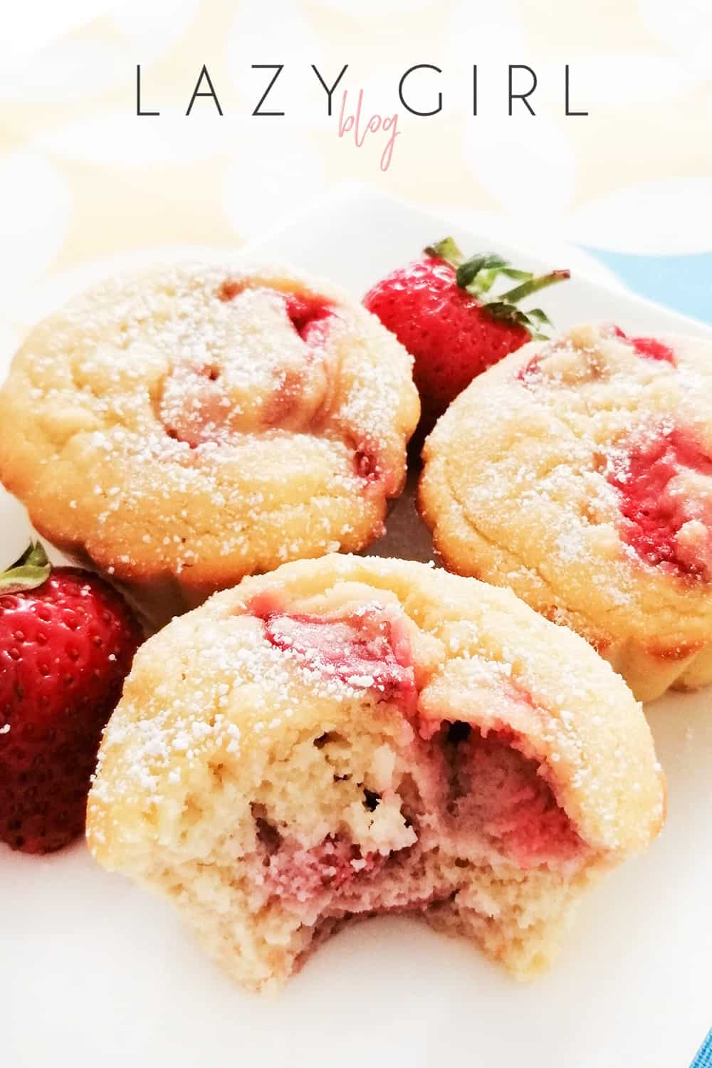 Best Keto Coconut Strawberry Muffins.