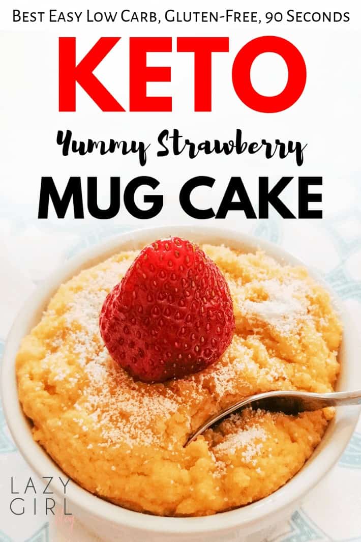 Easy Low Carb Keto Strawberry Mug Cake