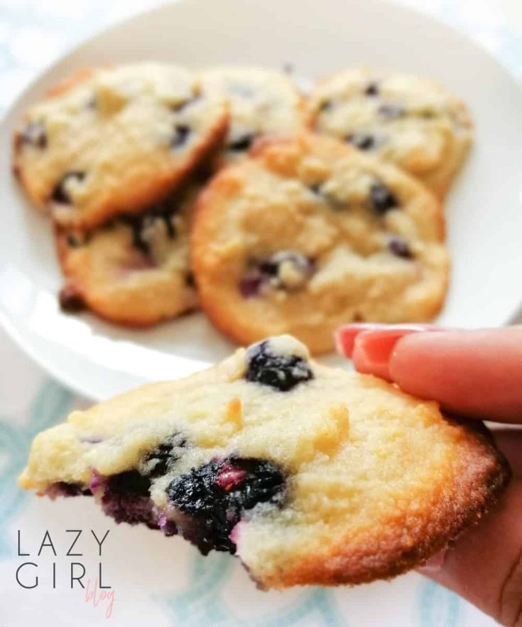Keto Blueberry Cookies Best Low Carb Super Soft Cookies Lazy Girl Blog