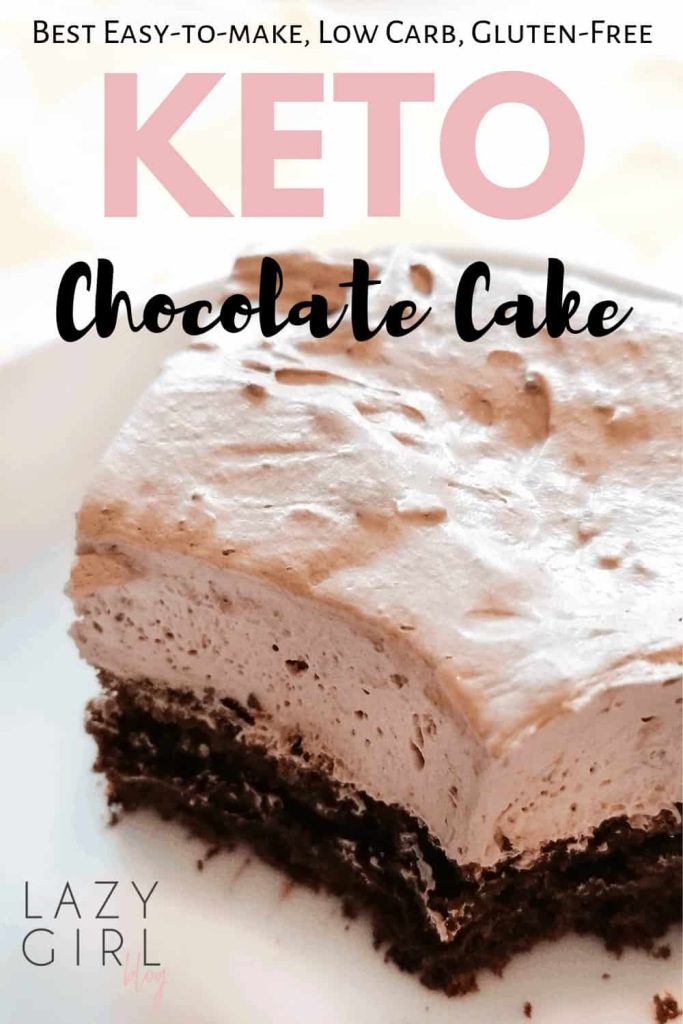 Keto Chocolate Cake with Whipped Cream Icing Lazy Girl Blog