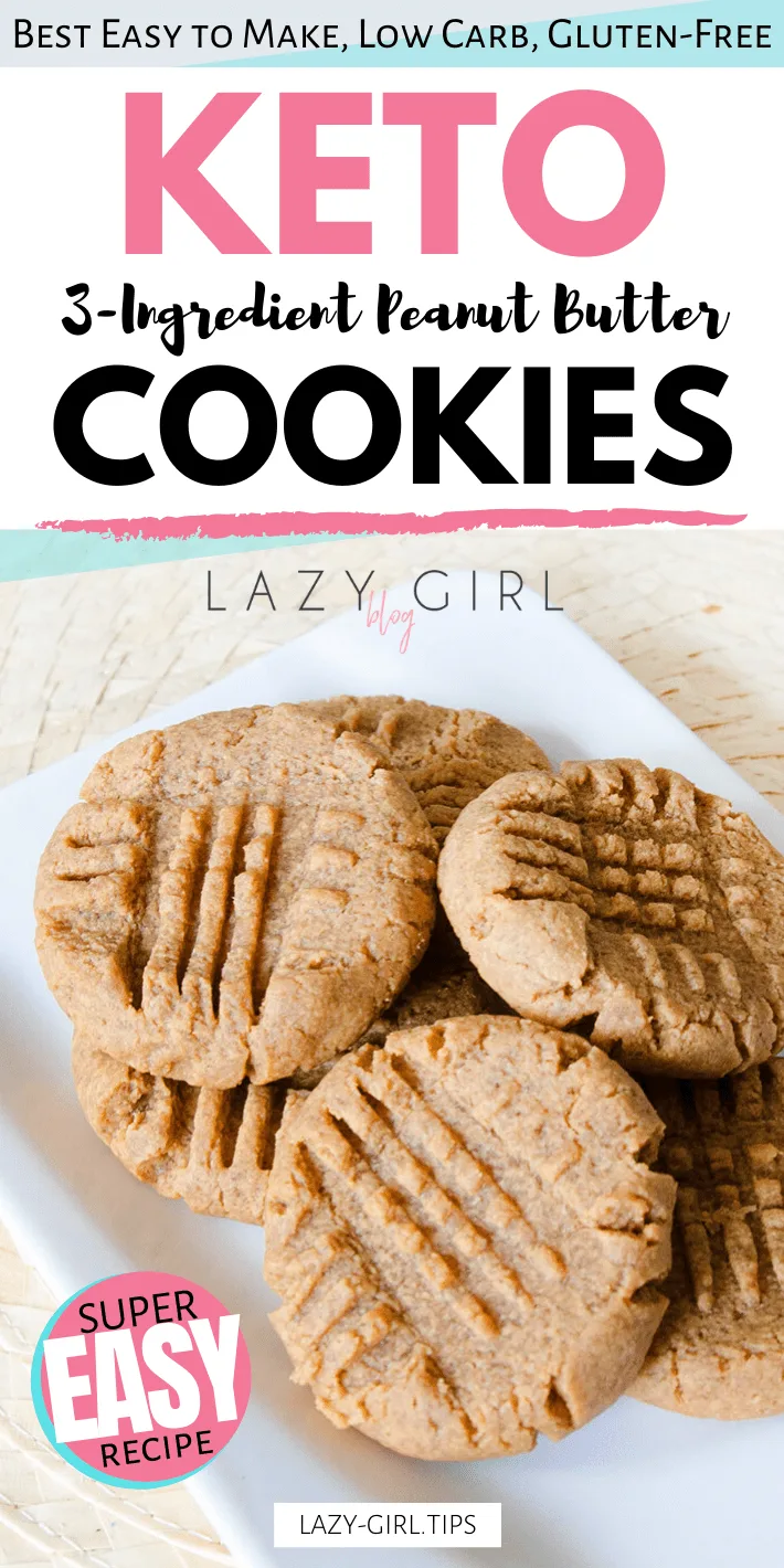 3-Ingredient Keto Peanut Butter Cookies - Super Easy Recipe