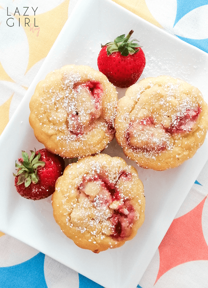 Keto Coconut Strawberry Muffins.