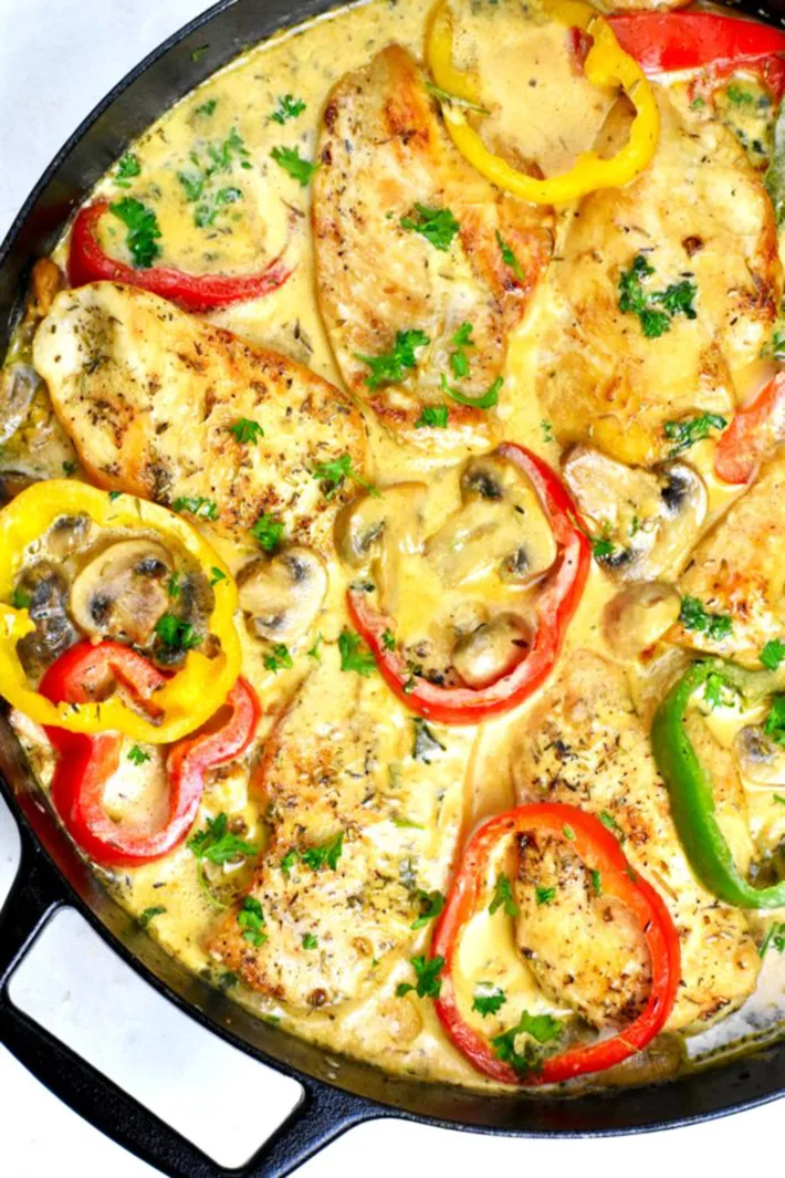 Easy Creamy Chicken Skillet recipe.