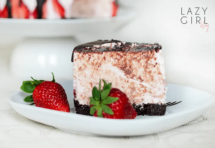 No Bake Low Carb Chocolate Covered Strawberry Cheesecake recipe.