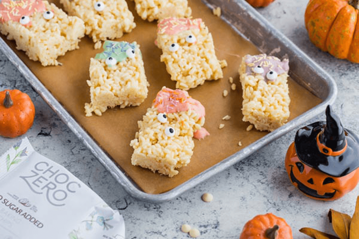 Halloween Keto Rice Krispie Treats.