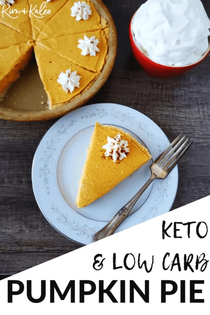 Easy Keto Pumpkin Pie Recipe with Heavy Cream & Almond Flour Crust recipe.