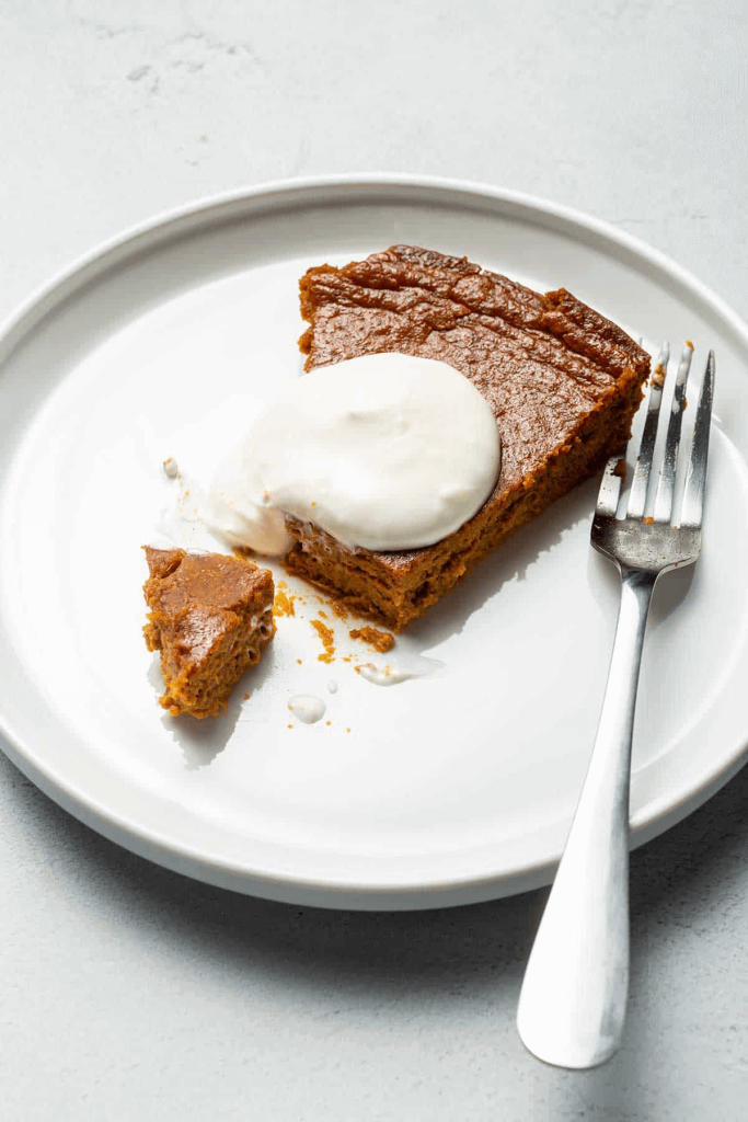 Keto Crustless Pumpkin Pie recipe.