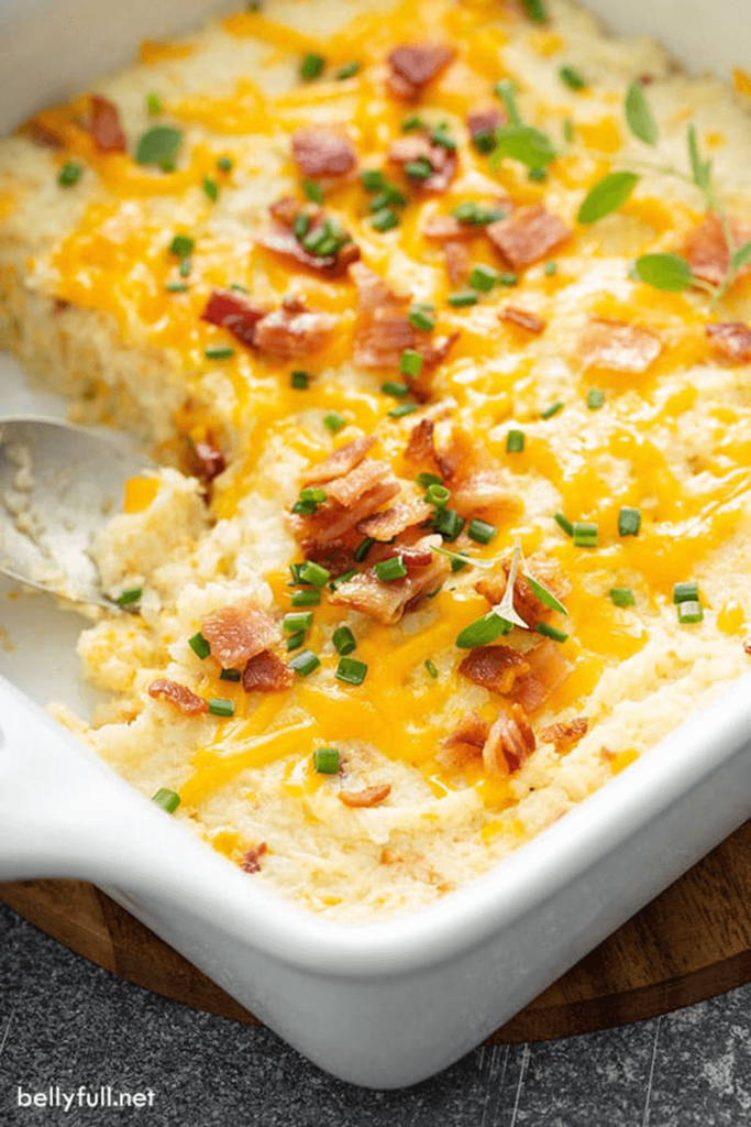 Loaded Mashed Cauliflower Casserole recipe.