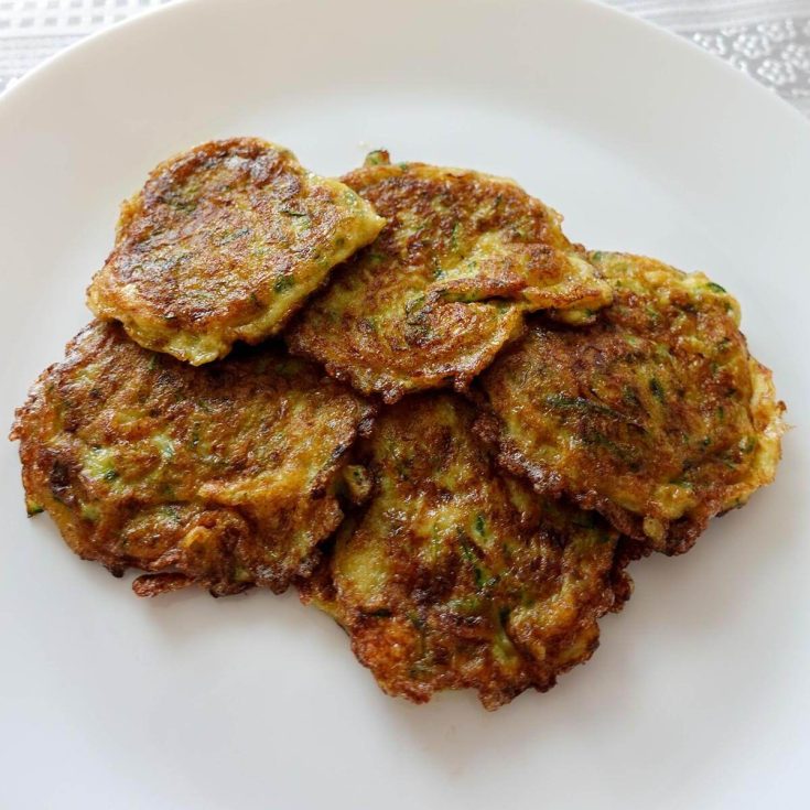 Healthy 2-ingredients Keto Zucchini Fritters Recipe | Lazy Girl Blog
