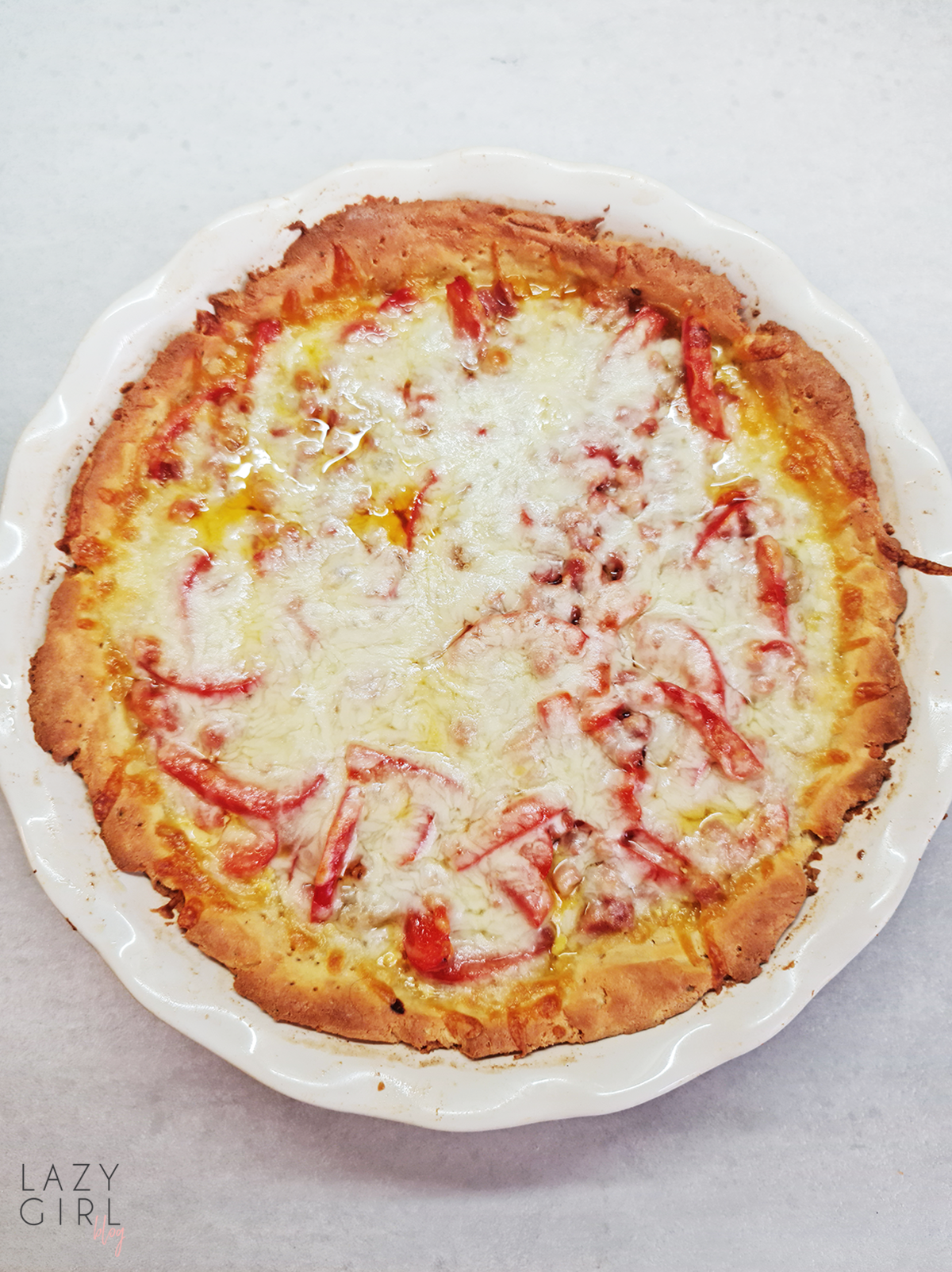 Keto Breakfast Pizza - whole