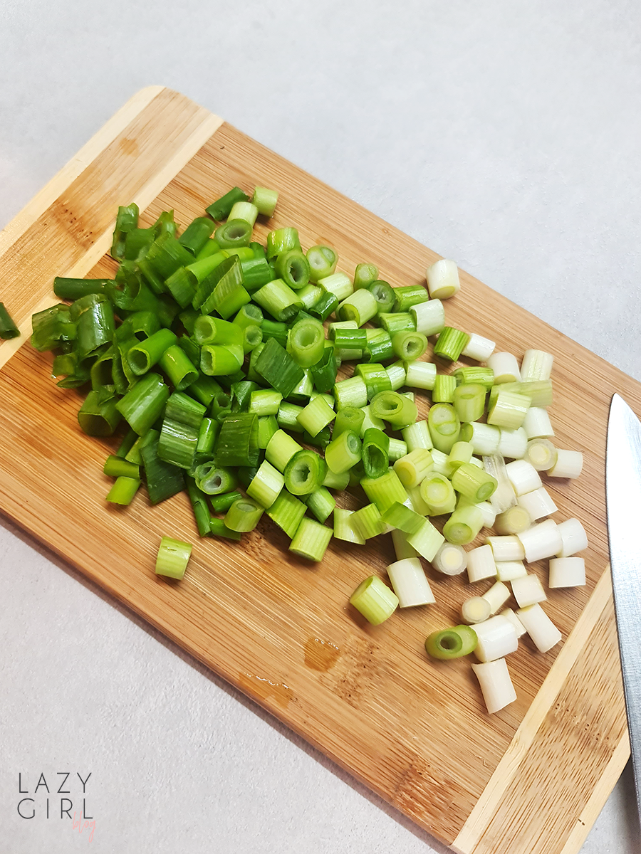 Easy 3-Ingredient Healhy Cucumber Summer Salad - chopped spring onion